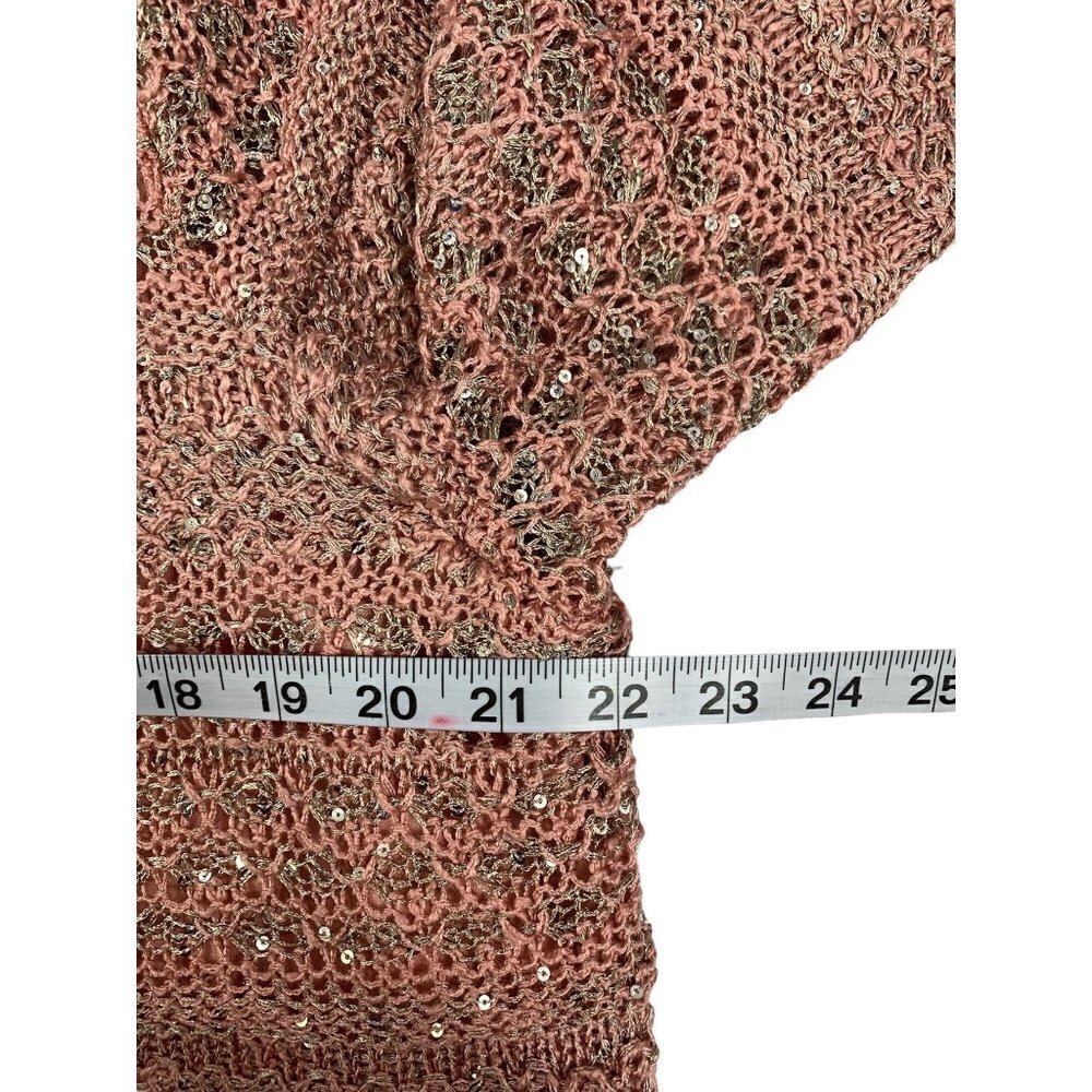 Dressbarn Women's Metallic Pink Sweater Top - Picture 6 of 8